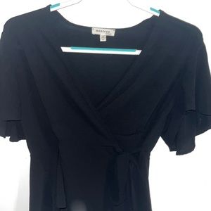 Crossover tie dress shirt